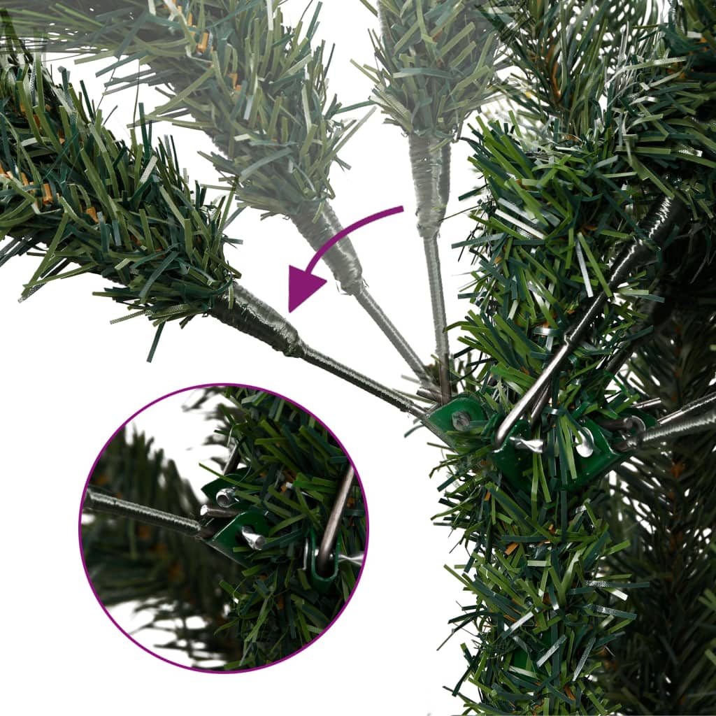 vidaXL Árvore de Natal artificial articulada com pinhas 180 cm