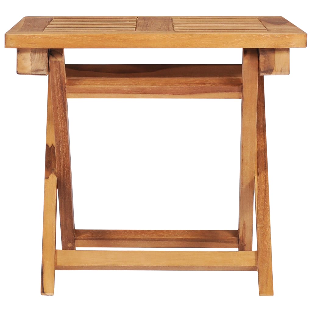 vidaXL Espreguiçadeira com mesa e almofadão madeira de teca maciça