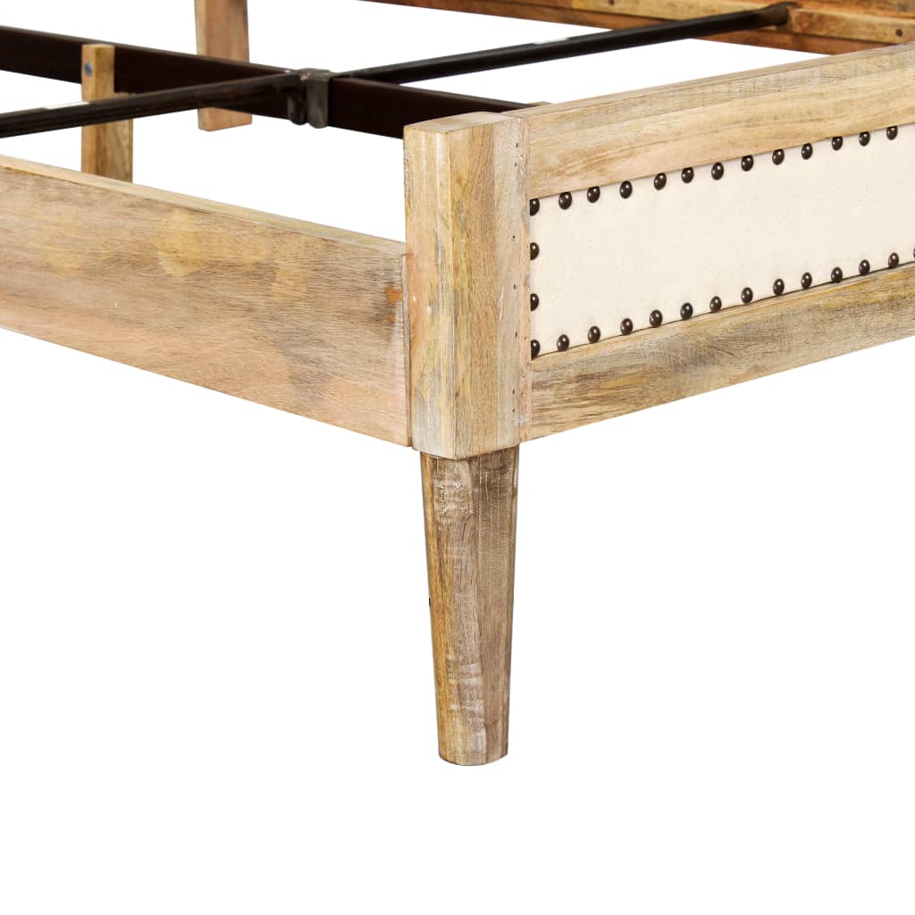 vidaXL Estrutura de cama madeira de mangueira maciça 180x200 cm