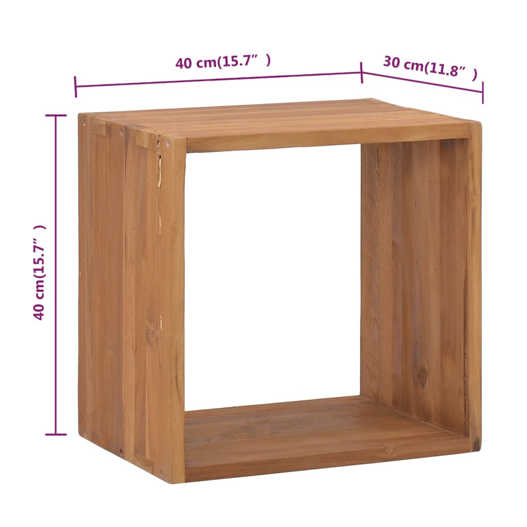 vidaXL Mesa de cabeceira 40x30x40 cm madeira de teca maciça
