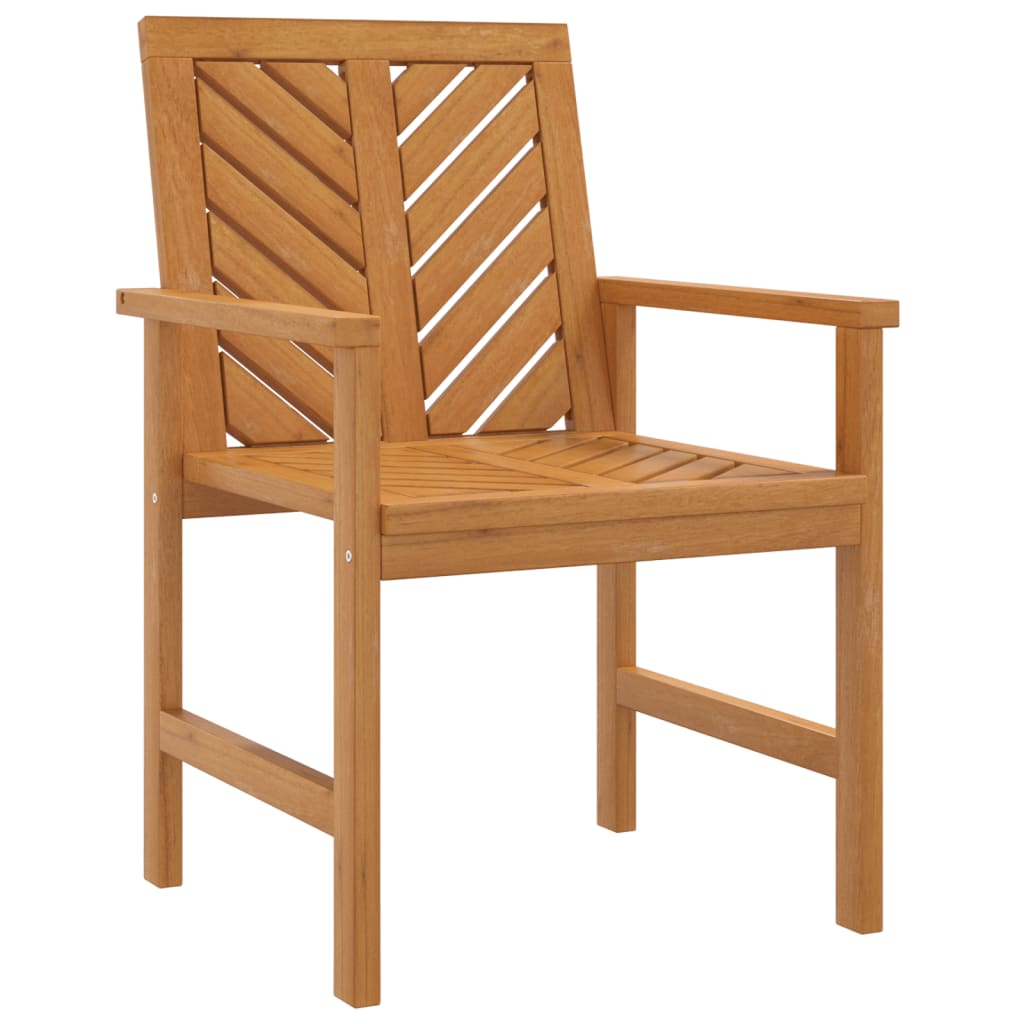 vidaXL Cadeiras de jantar para jardim 2 pcs madeira de acácia maciça