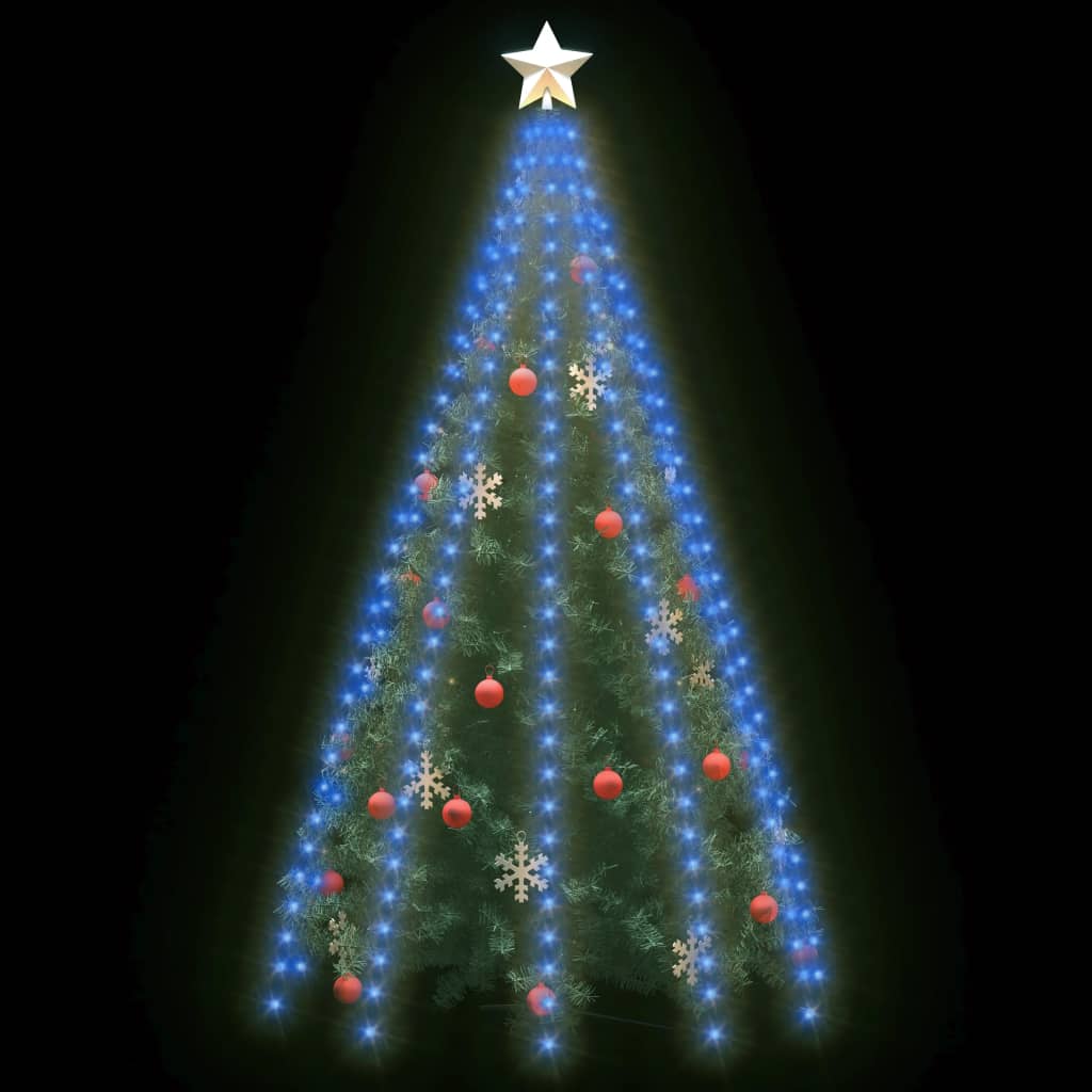 vidaXL Cordão de luzes para árvore de Natal 250 luzes LED 250 cm