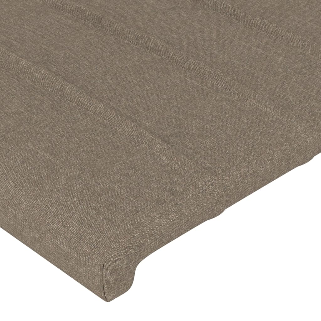 vidaXL Cabeceira de cama tecido 80x5x78/88 cm cinzento-acastanhado