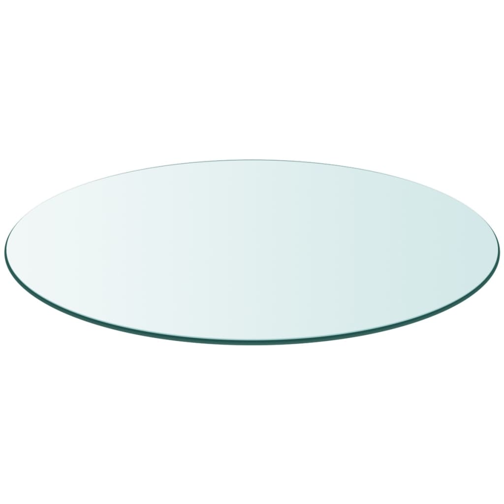 vidaXL Tampo de mesa vidro temperado, redondo, 900 mm