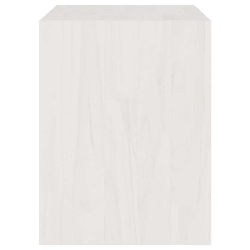 vidaXL Mesas de cabeceira 2 pcs 40x30,5x40 cm pinho maciço branco