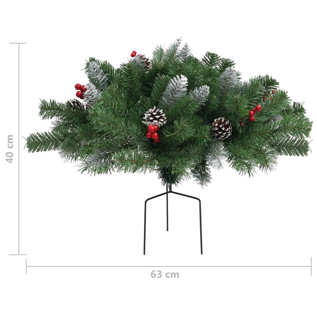 vidaXL Árvore de Natal artificial de exterior 40 cm PVC verde