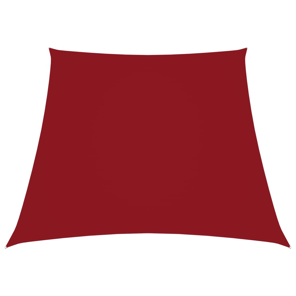 vidaXL Para-sol estilo vela tecido oxford trapézio 3/4x2 m vermelho