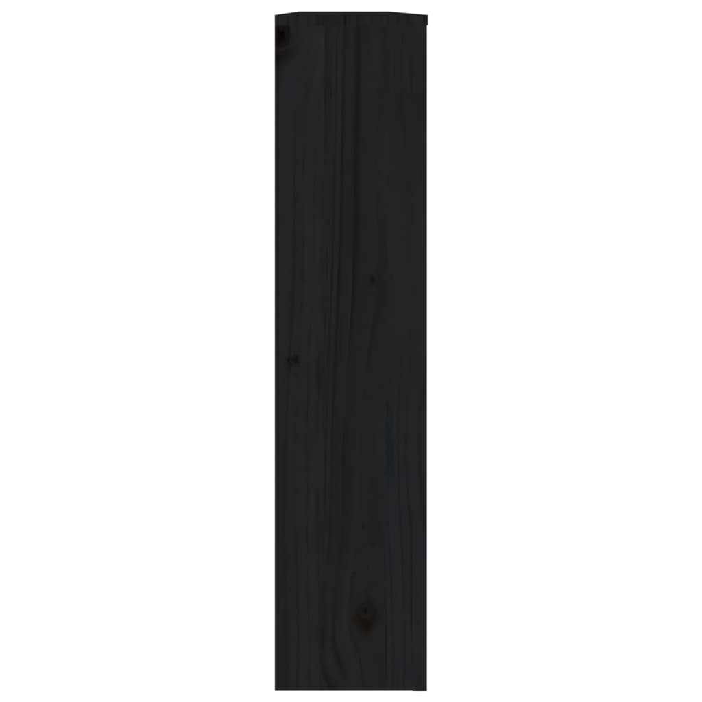 vidaXL Cobertura de radiador 153x19x84 cm pinho maciço preto