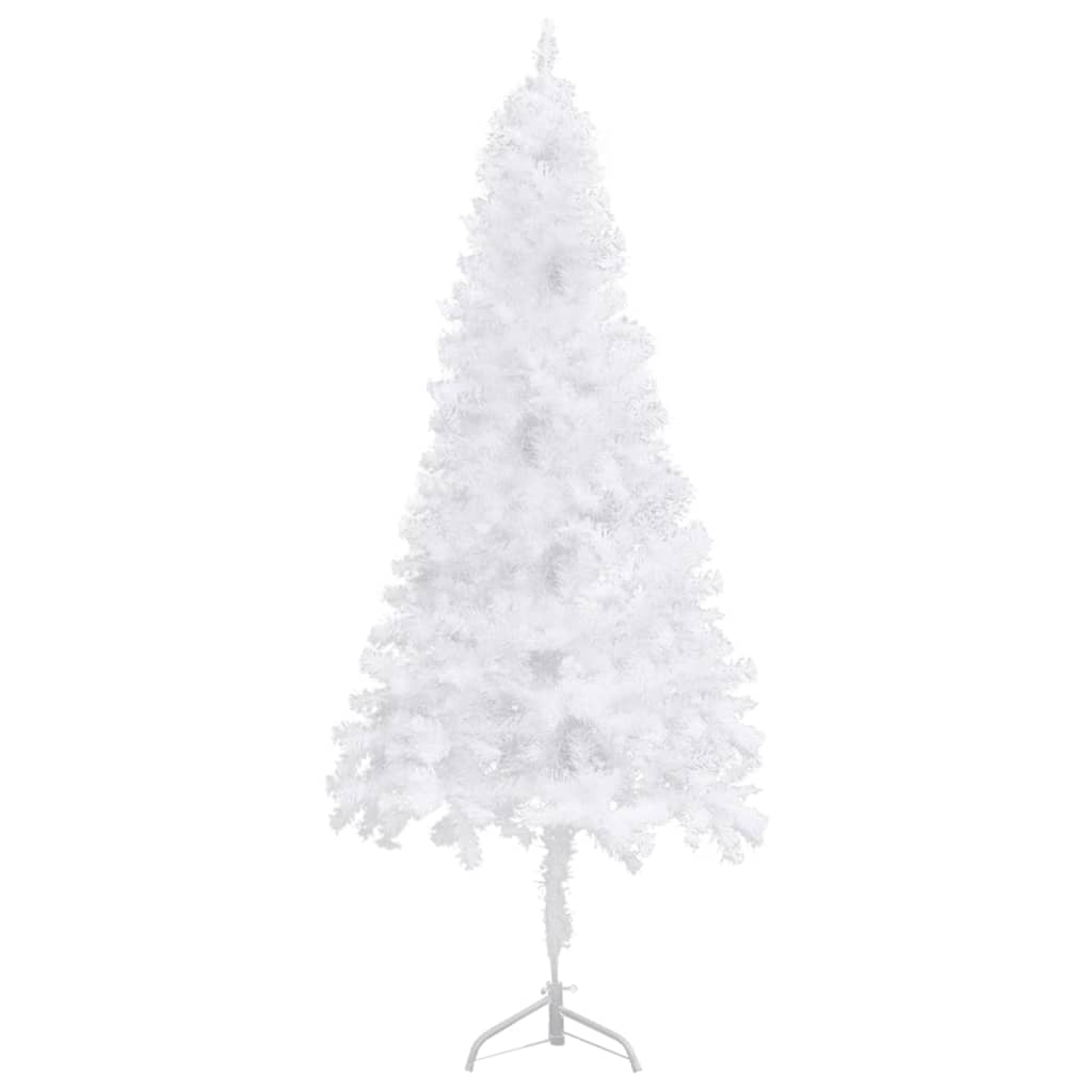 vidaXL Árvore Natal artificial de canto pré-iluminada PVC branco