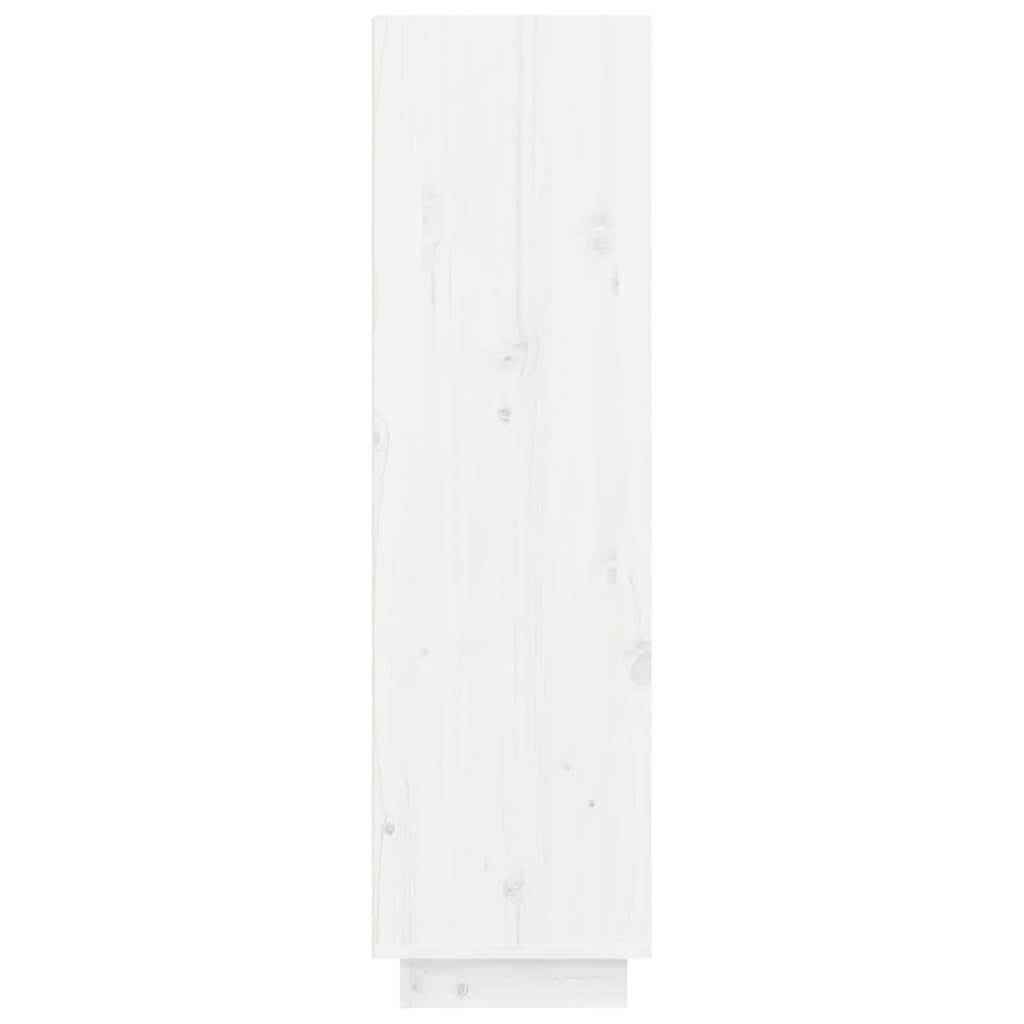 vidaXL Sapateira 60x34x105 cm madeira de pinho maciça branco