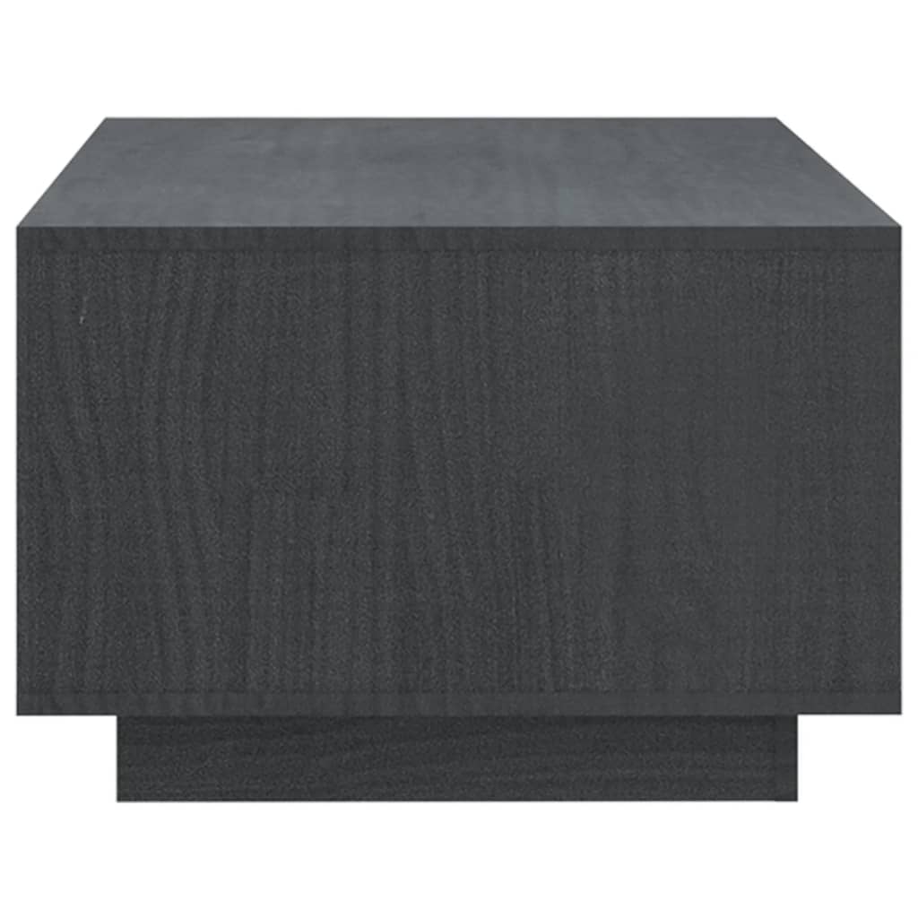 vidaXL Mesa de centro 110x50x33,5 cm madeira de pinho maciça cinzento