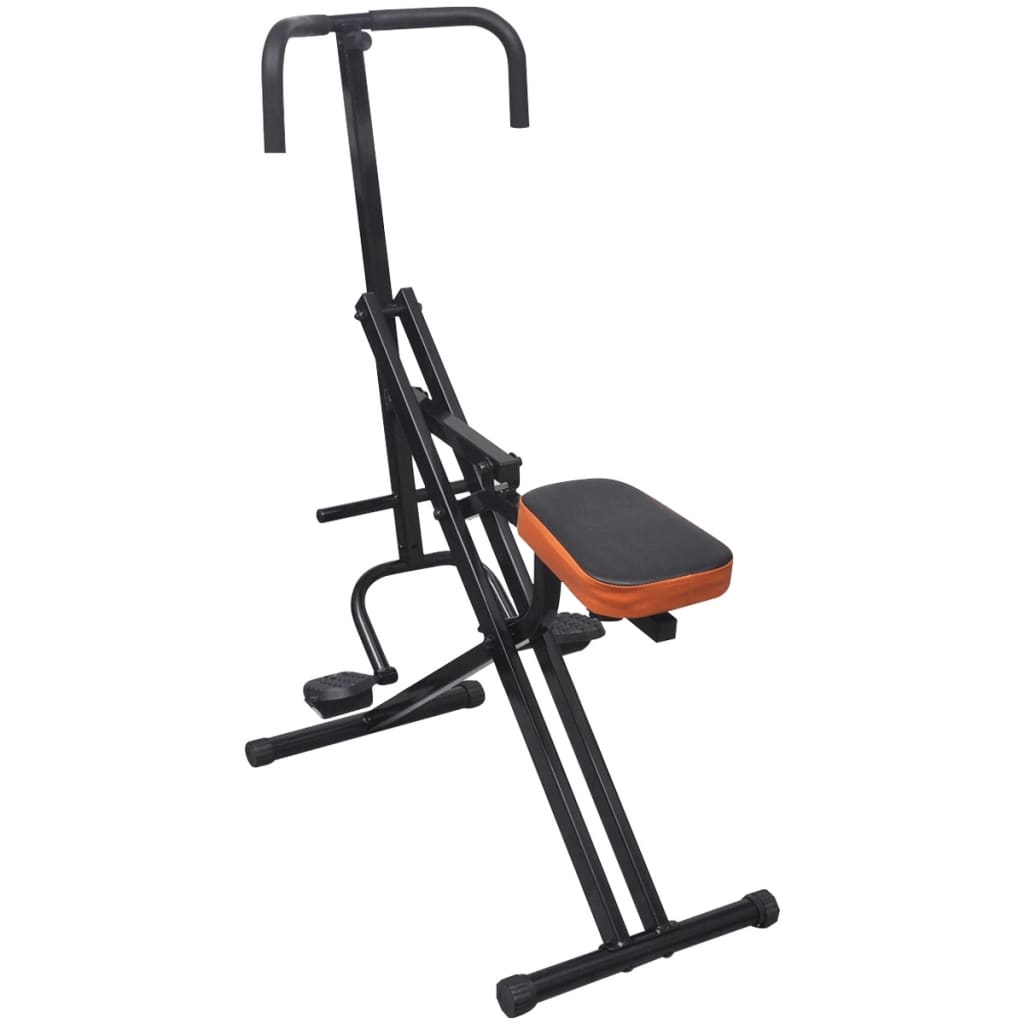 Máquina dobrável de exercícios para abdominais preto/laranja