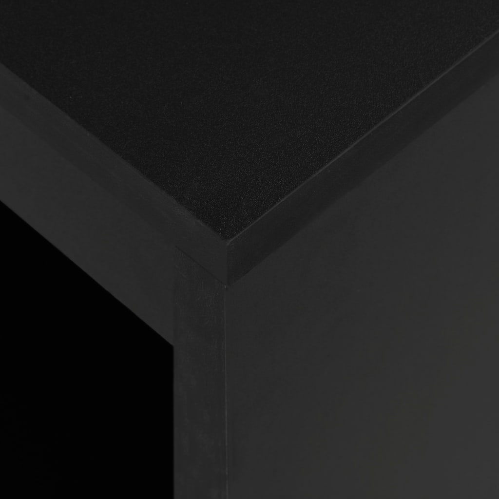 vidaXL Mesa de bar com prateleira preto 110x50x103 cm