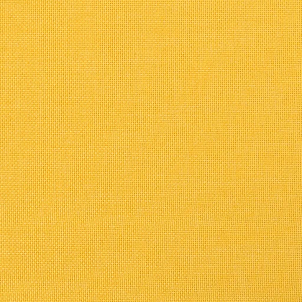 vidaXL Apoio pés 45x29,5x35cm tecido/couro artificial amarelo mostarda