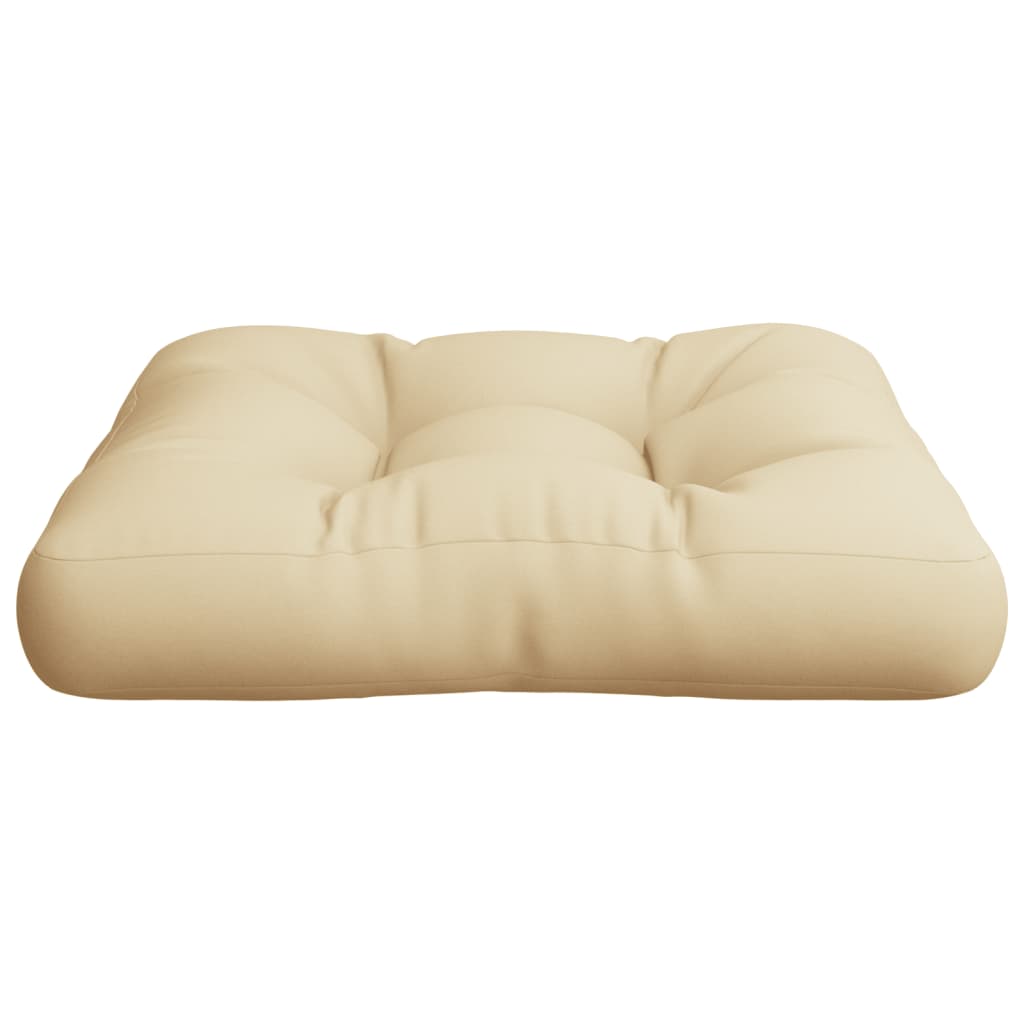 vidaXL Almofadão sofá de paletes 50x50x12 cm tecido bege