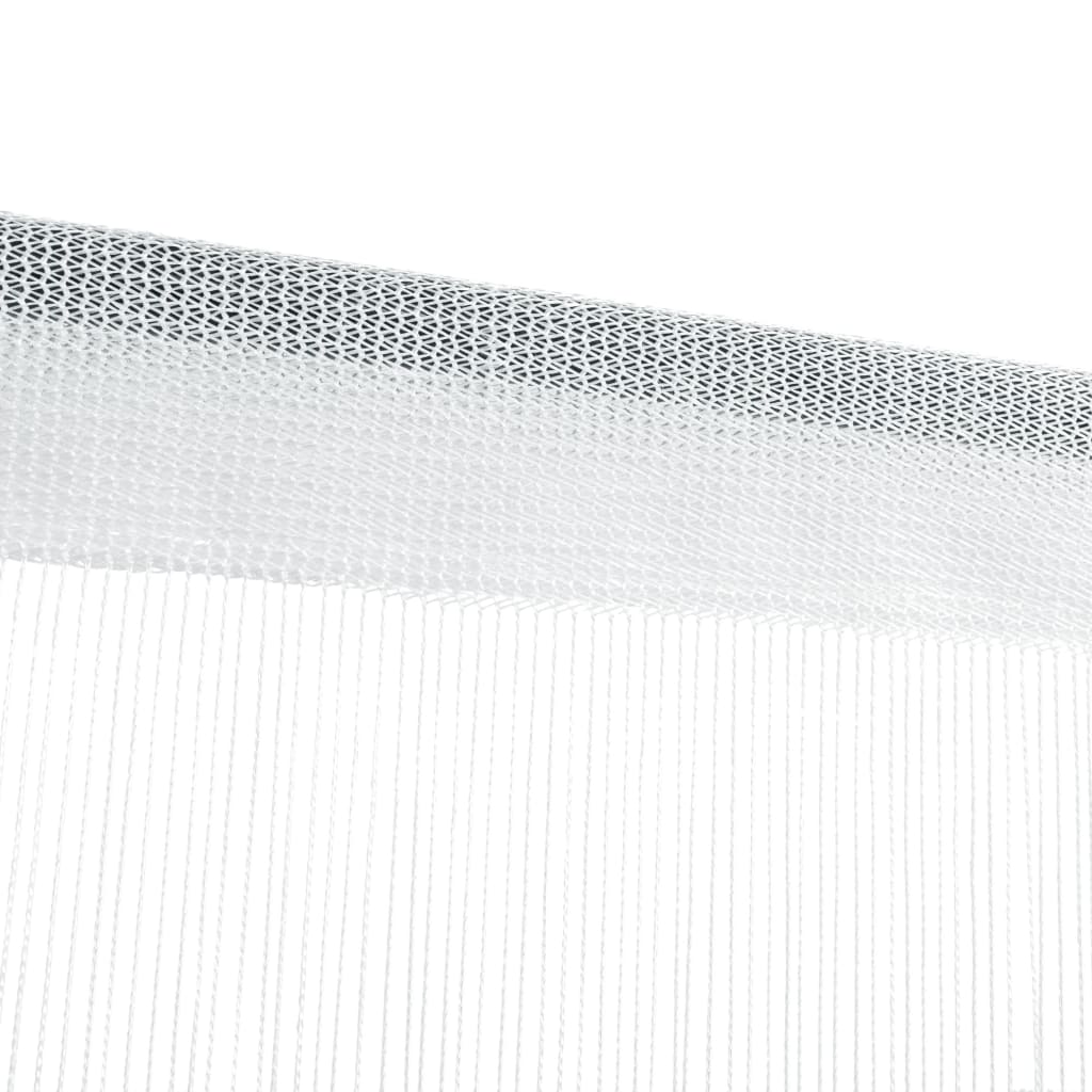 vidaXL Cortinas de fios 2 pcs 100x250 cm branco