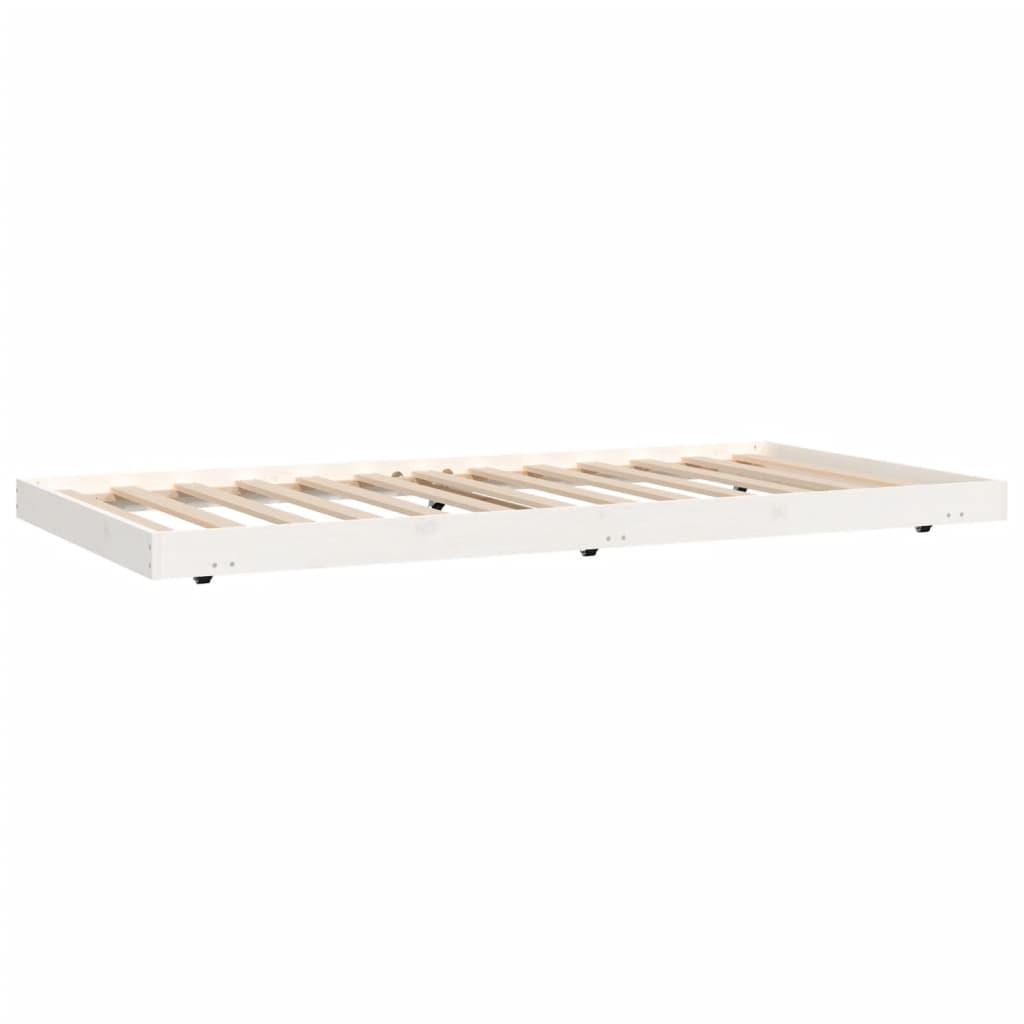 vidaXL Estrutura de cama 80x200 cm madeira de pinho maciça branco
