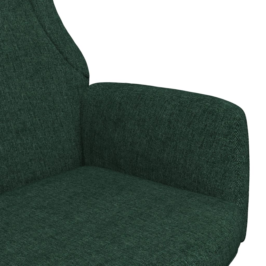 vidaXL Cadeira de descanso tecido verde-escuro