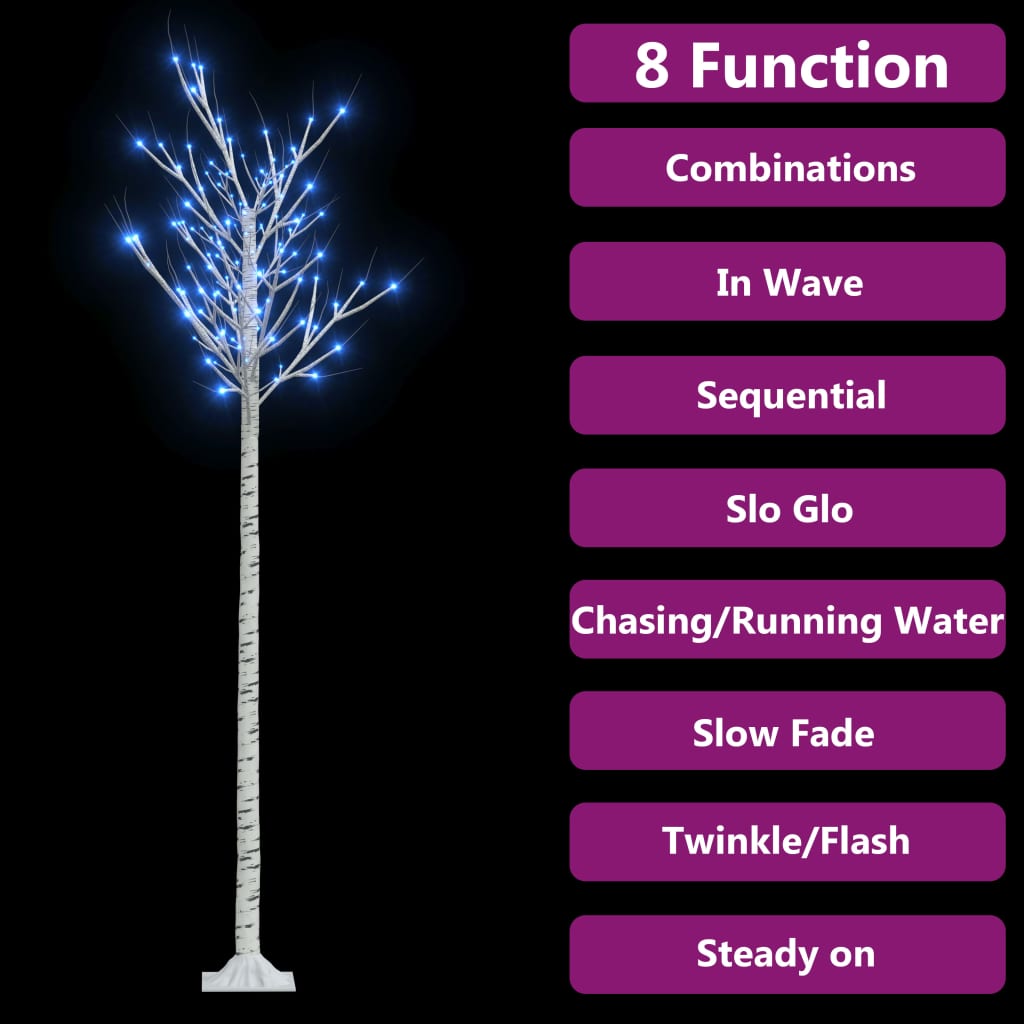 vidaXL Árvore de Natal 200 LEDs salgueiro int./ext. 2,2m azul