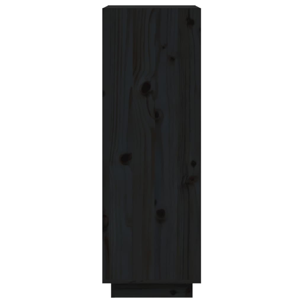 vidaXL Estante/divisória 60x35x103 cm pinho maciço preto