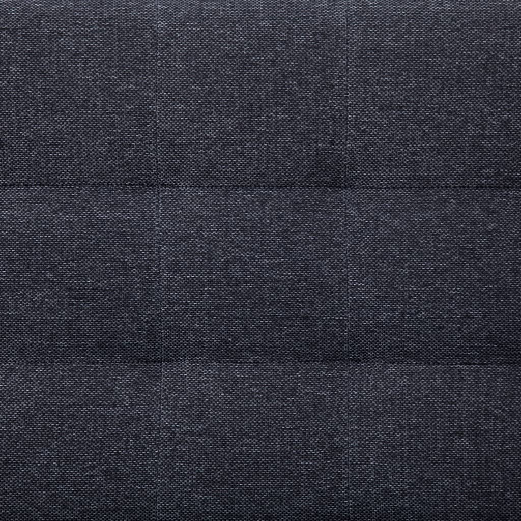 vidaXL Sofá-cama com formato em L poliéster cinzento-escuro