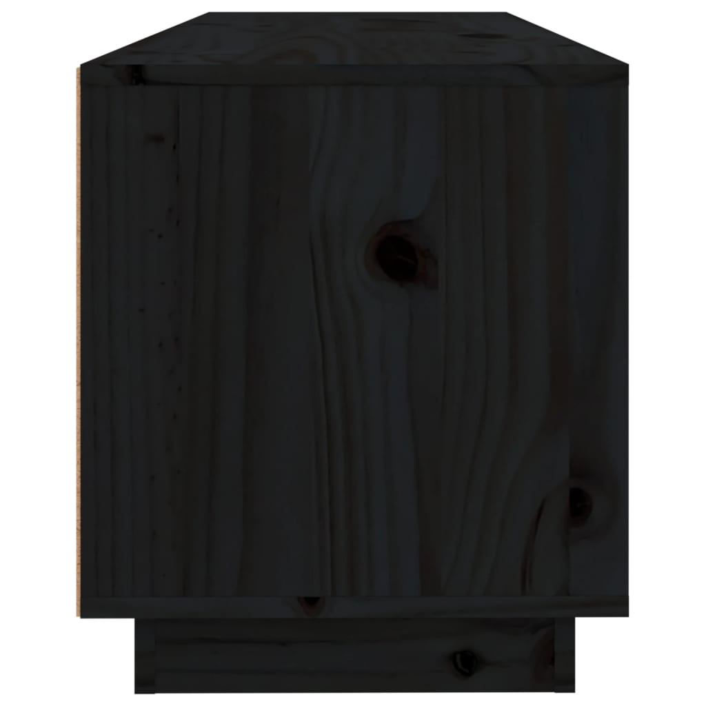vidaXL Móvel de TV 100x34x40 cm madeira de pinho maciça preto