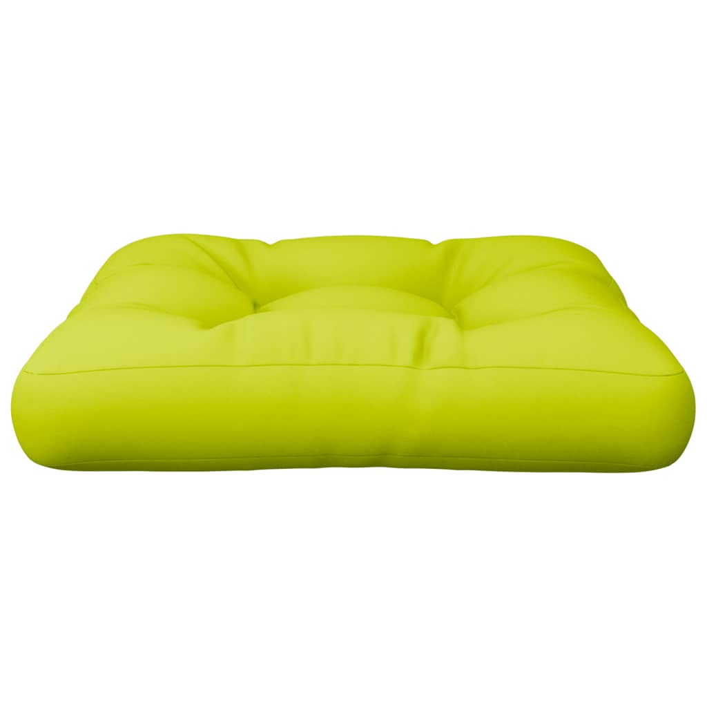 vidaXL Almofadão sofá de paletes 50x50x12 cm tecido verde brilhante