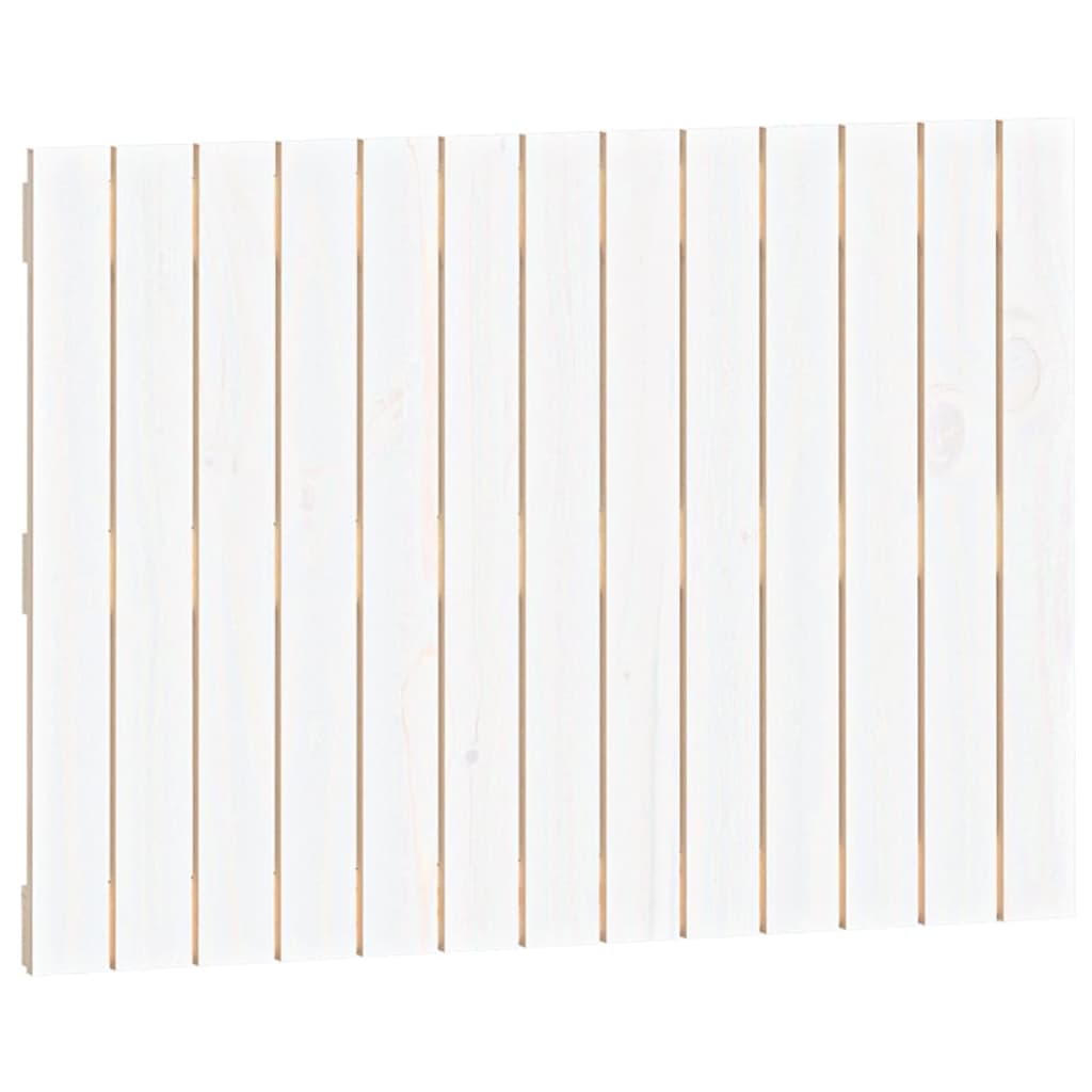 vidaXL Cabeceira de parede 82,5x3x60 cm madeira de pinho maciça branco