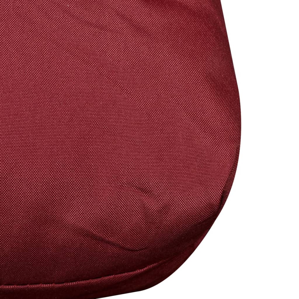 vidaXL Almofada de assento estofada 120x40x10 cm vermelho tinto