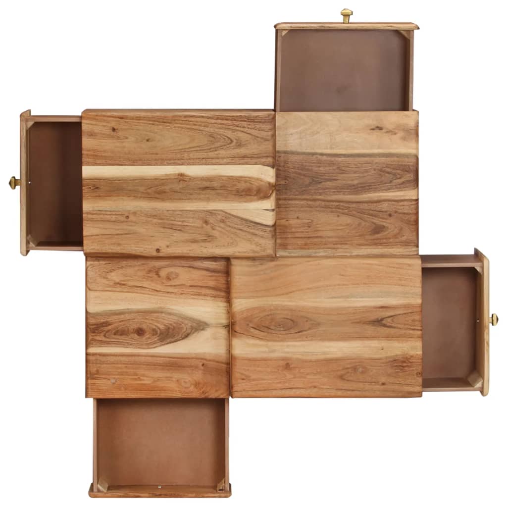 vidaXL Mesa de centro 70x60x42 cm madeira de acácia maciça
