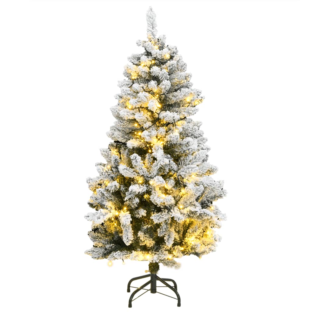 vidaXL Árvore de Natal artificial articulada 150 luzes LED/neve 120 cm