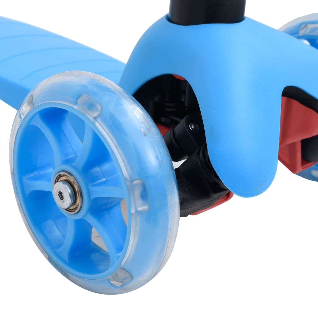 vidaXL Trotinete infantil com 3 rodas guiador ajustável alumínio azul