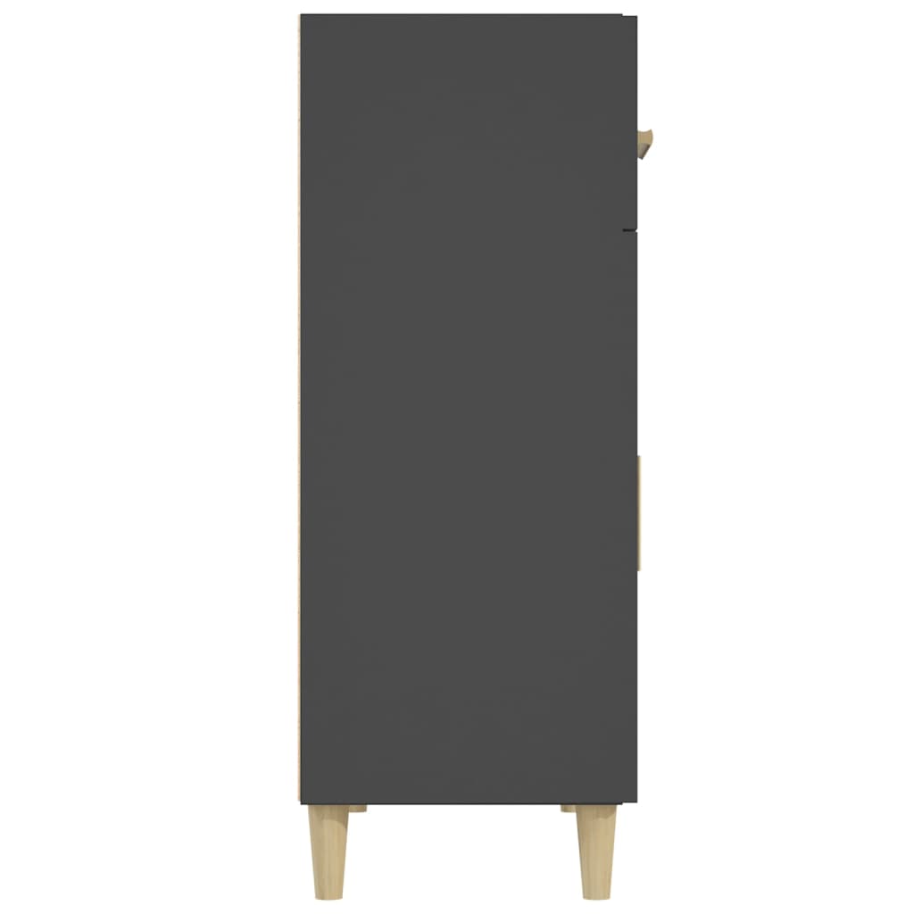 vidaXL Aparador 69,5x34x89 cm derivados de madeira preto