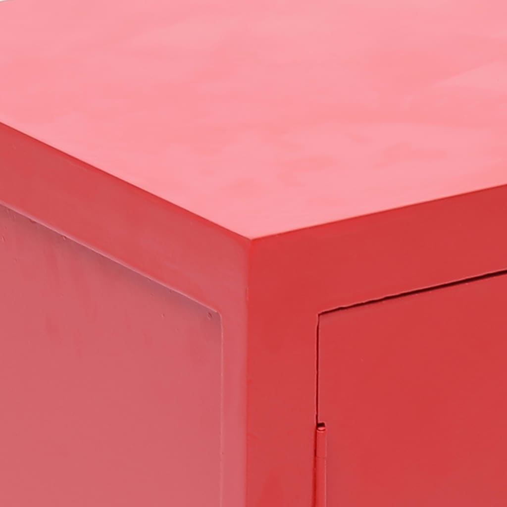vidaXL Mesa de cabeceira 38x28x52 cm madeira de paulownia vermelho