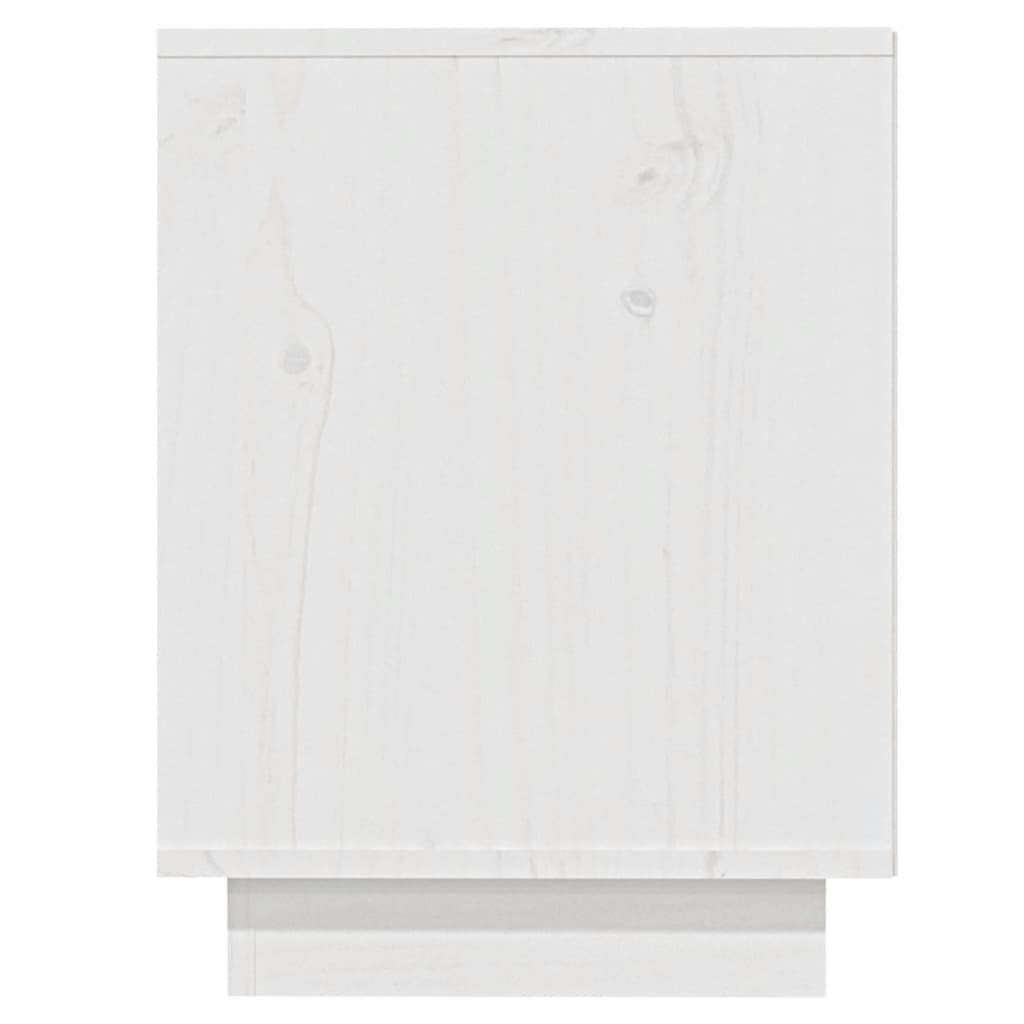 vidaXL Sapateira 110x34x45 cm madeira de pinho maciça branco