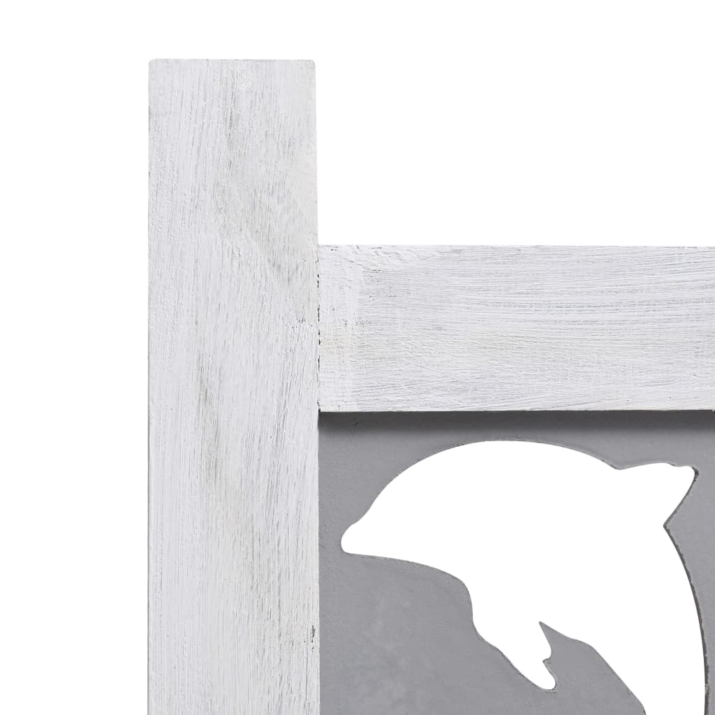 vidaXL Biombo com 3 painéis 105x165 cm madeira maciça cinzento