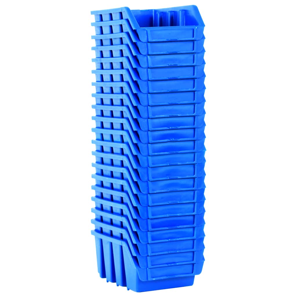 vidaXL Caixas de arrumação empilháveis 20 pcs plástico azul