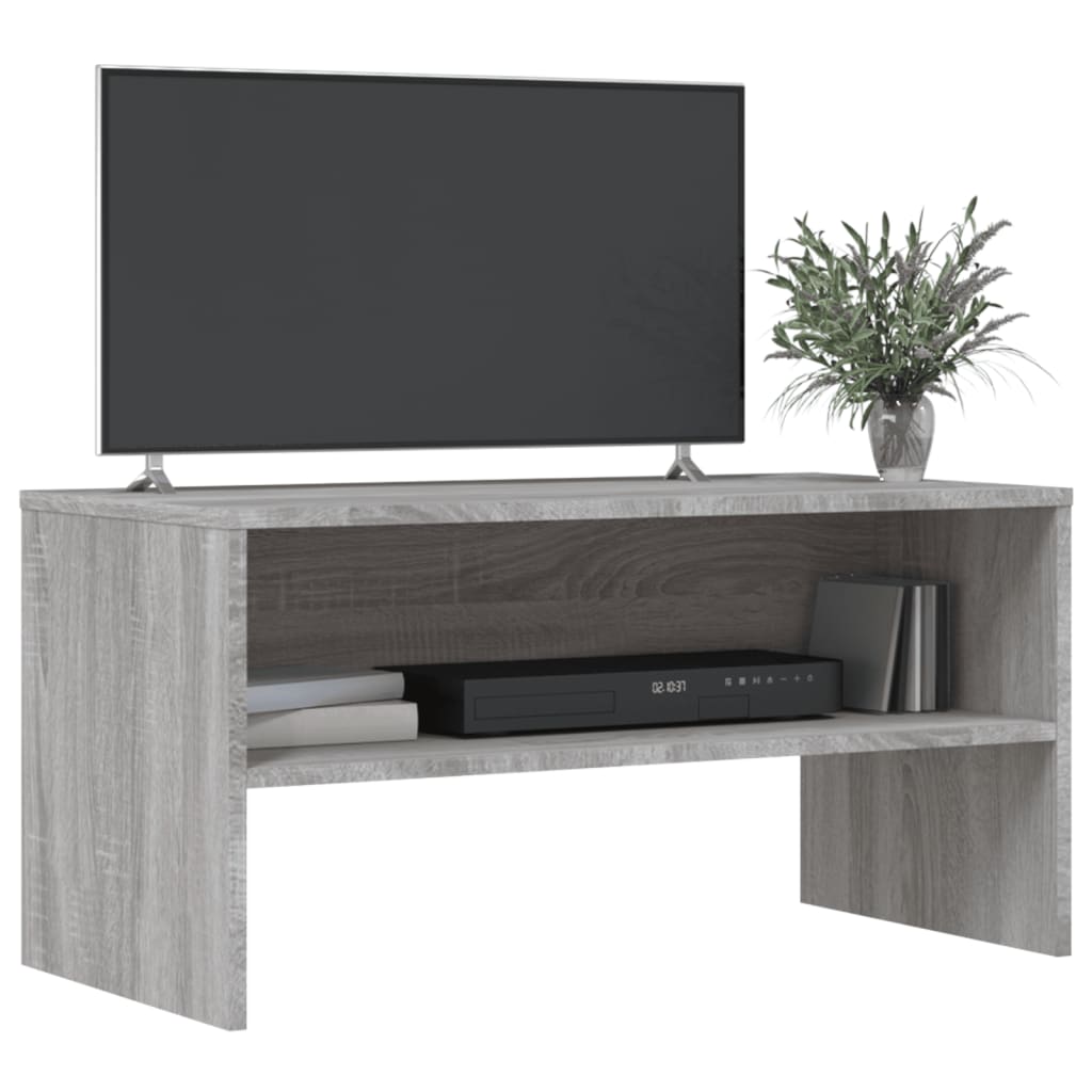 vidaXL Móvel de TV 80x40x40 cm derivados de madeira cinzento sonoma