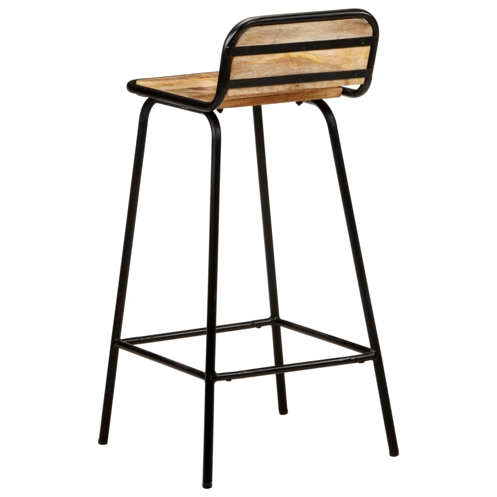 vidaXL Cadeiras de bar 4 pcs madeira de mangueira maciça
