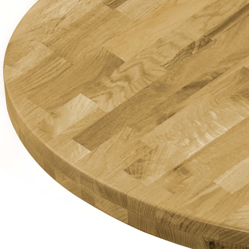 vidaXL Tampo de mesa madeira de carvalho maciça redondo 44 mm 700 mm