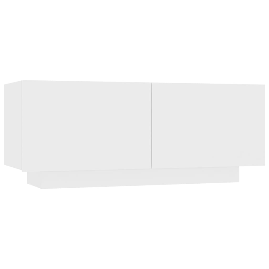 vidaXL Mesa de cabeceira 100x35x40 cm contraplacado branco