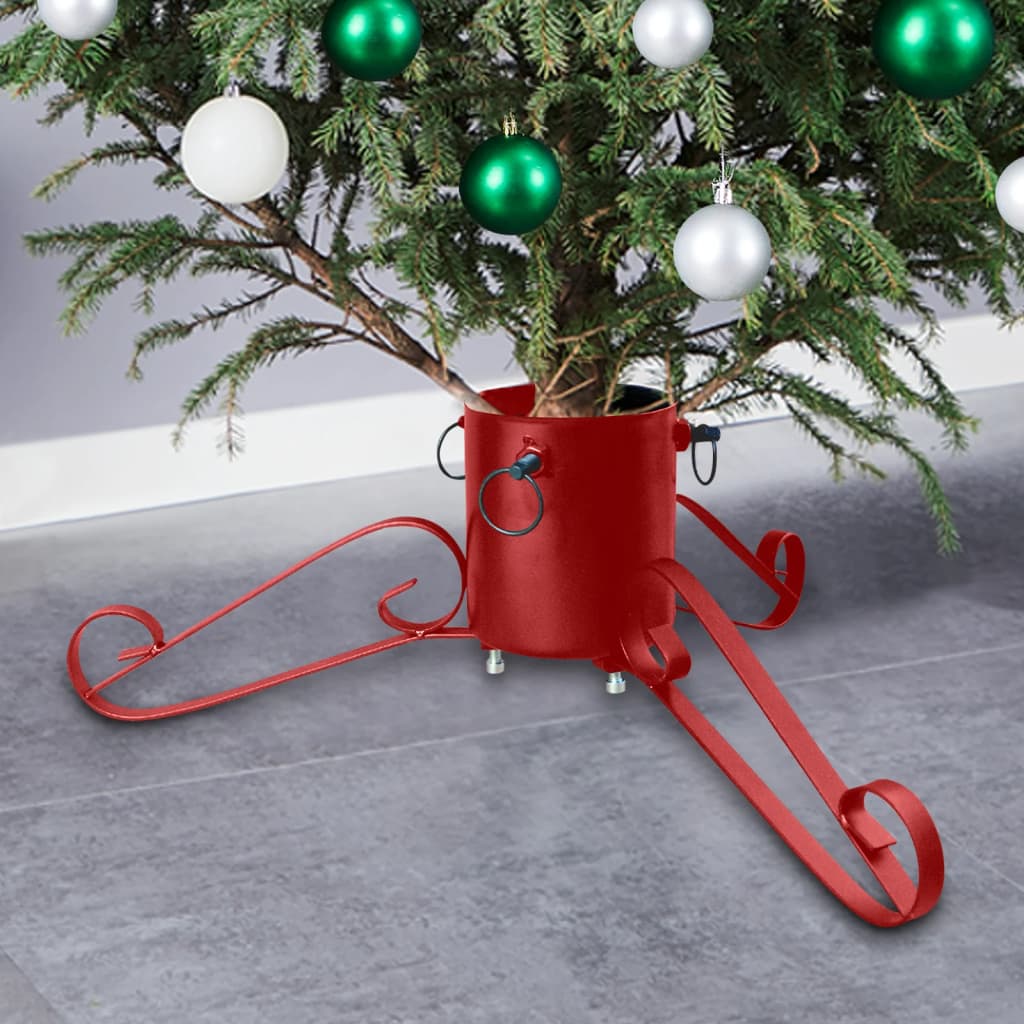 vidaXL Suporte para árvore de Natal 58x58x21 cm vermelho
