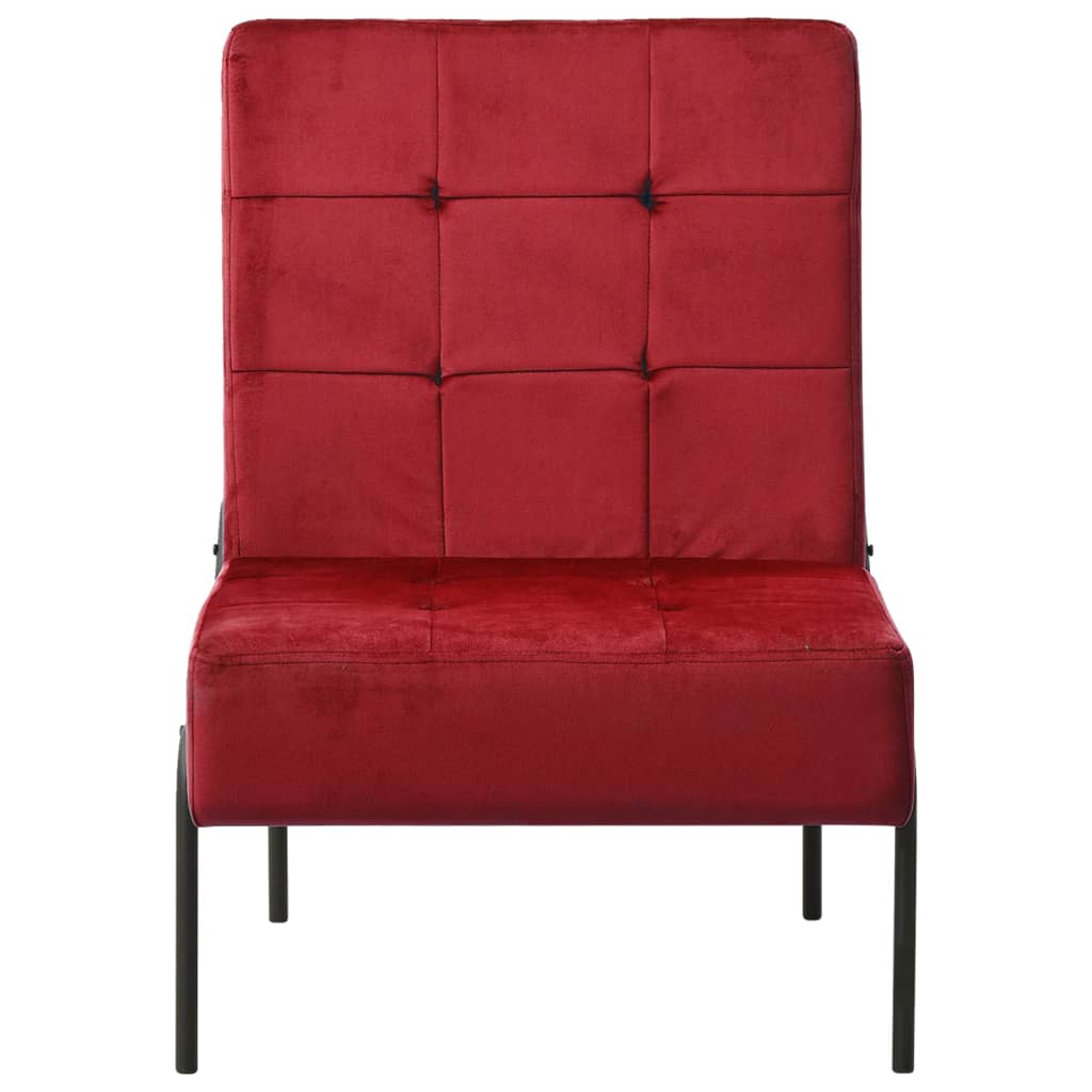 vidaXL Cadeira de descanso 65x79x87 cm veludo vermelho tinto