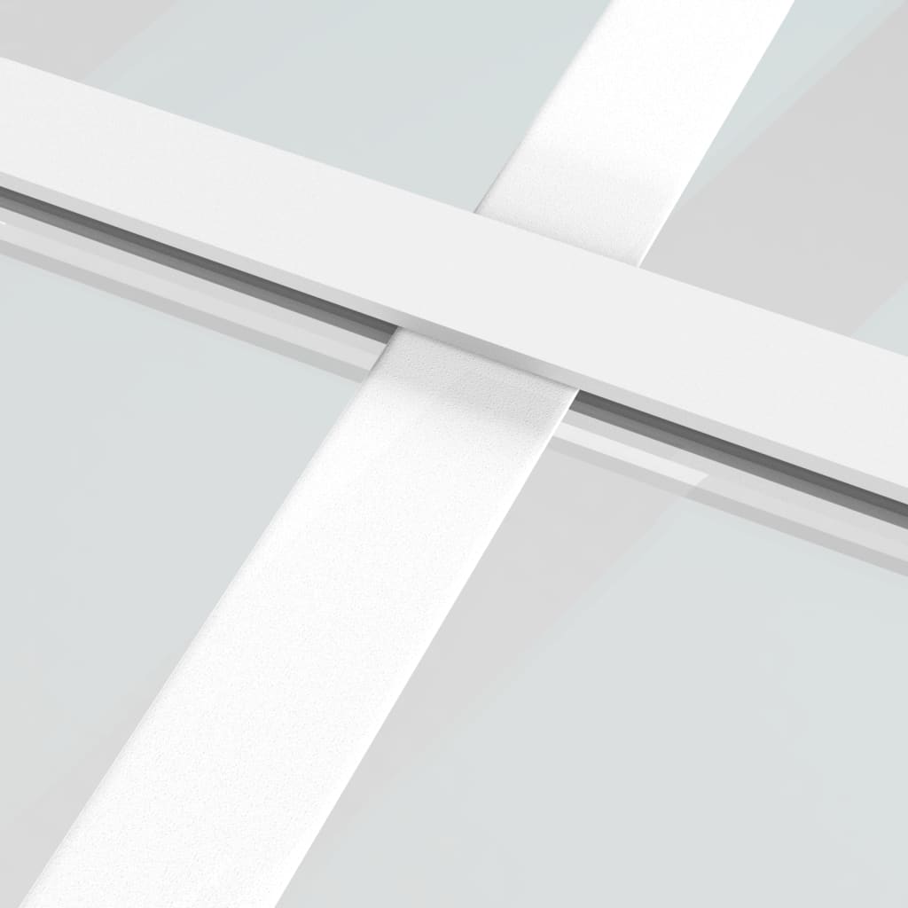 vidaXL Porta deslizante vidro ESG fosco e alumínio 90x205 cm branco