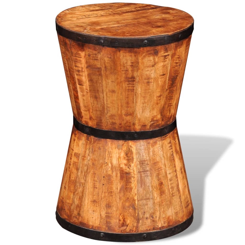 vidaXL Banco em forma de ampulheta madeira de mangueira áspera
