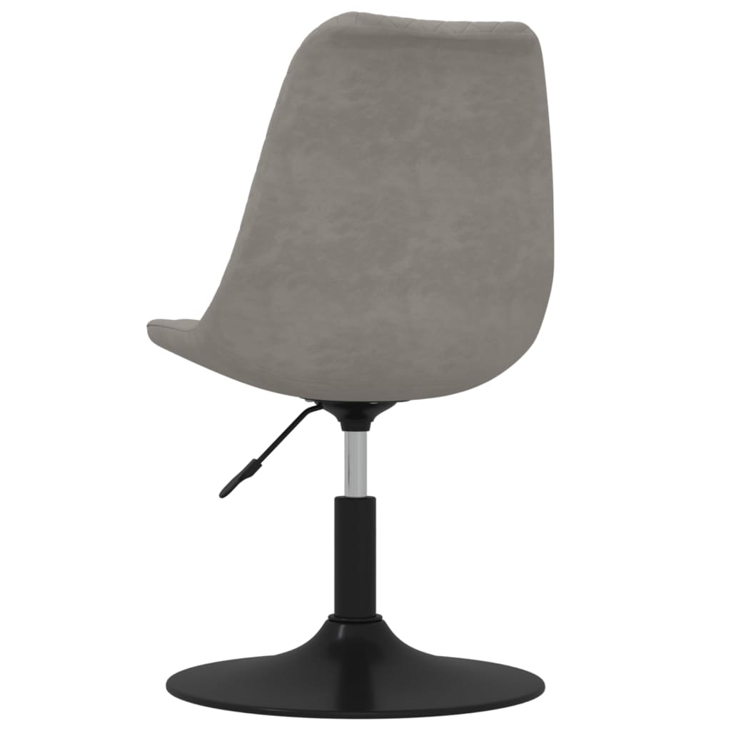 vidaXL Cadeiras de jantar giratórias 4 pcs veludo cinzento-claro