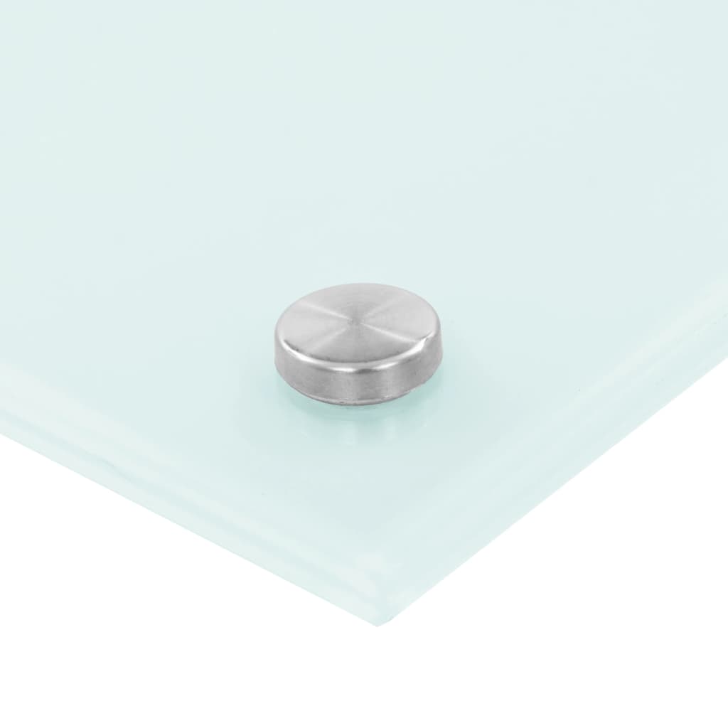 vidaXL Painel anti-salpicos de cozinha 100x50cm vidro temperado branco