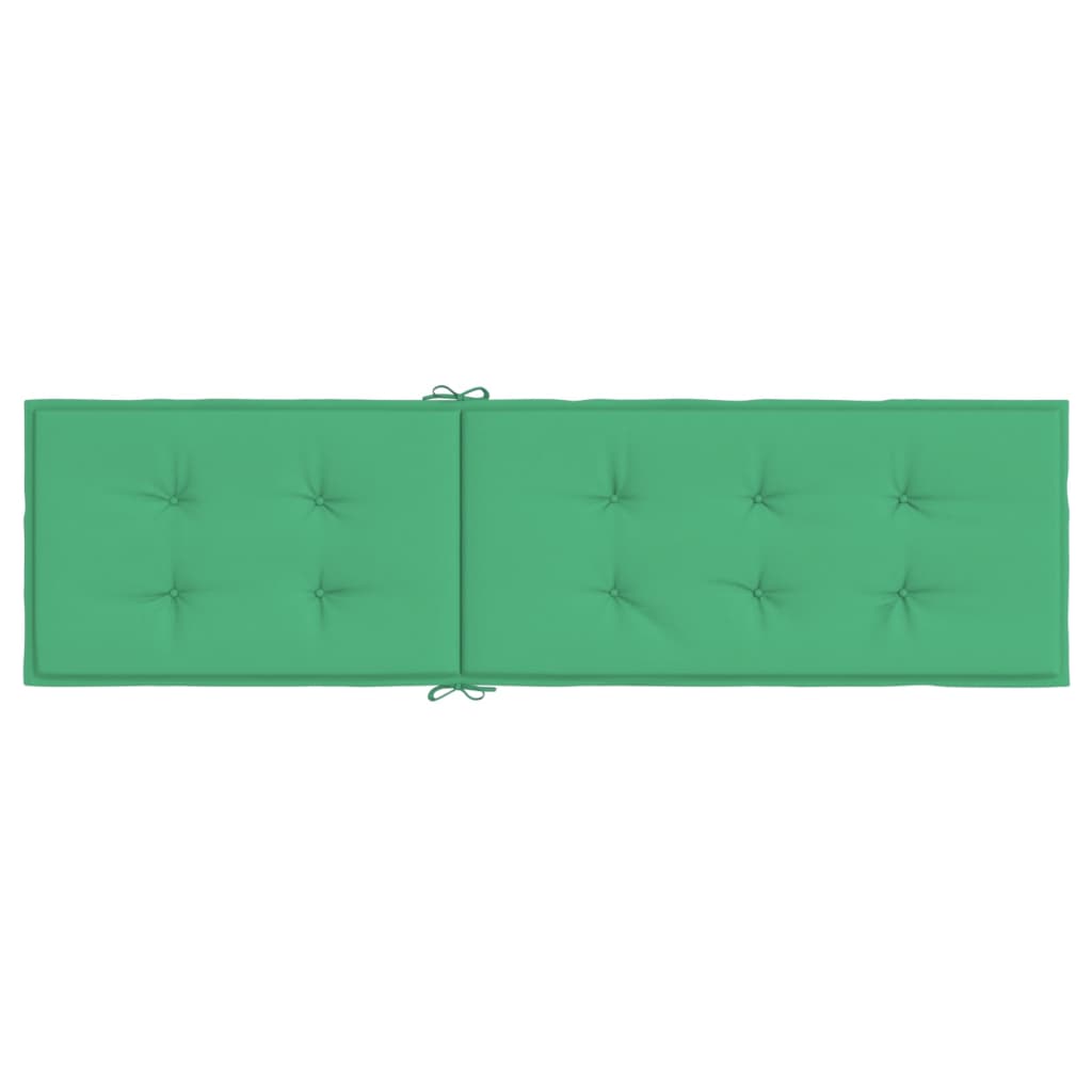 vidaXL Almofadão para cadeira de terraço (75+105)x50x3cm verde