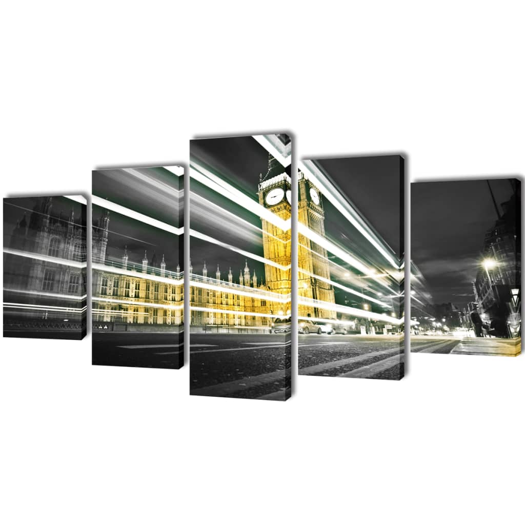 Políptico, impressão do Big Ben de Londres 200 x 100 cm