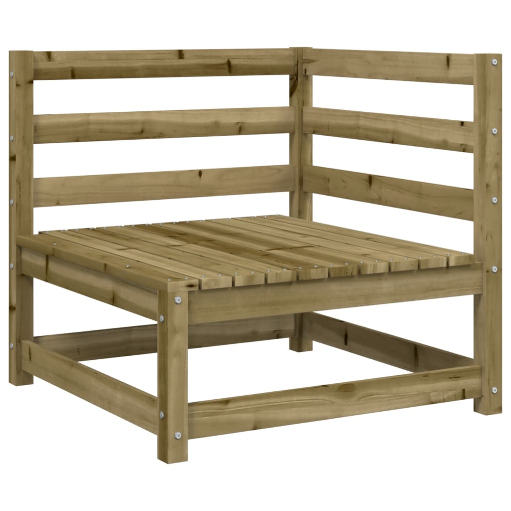 vidaXL 10 pcs conjunto sofás de jardim madeira de pinho impregnada